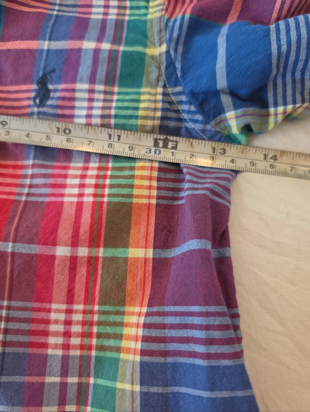 RALPH LAUREN Boy's Plaid Shirt Size 4/4T 100% Cotton Long Sleeve